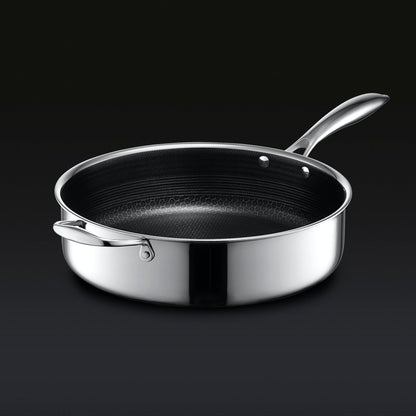 Hybrid Deep Sauté Pan with Lid, 5.5-Qt